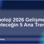 Teknoloji 2026 Gelişmeleri