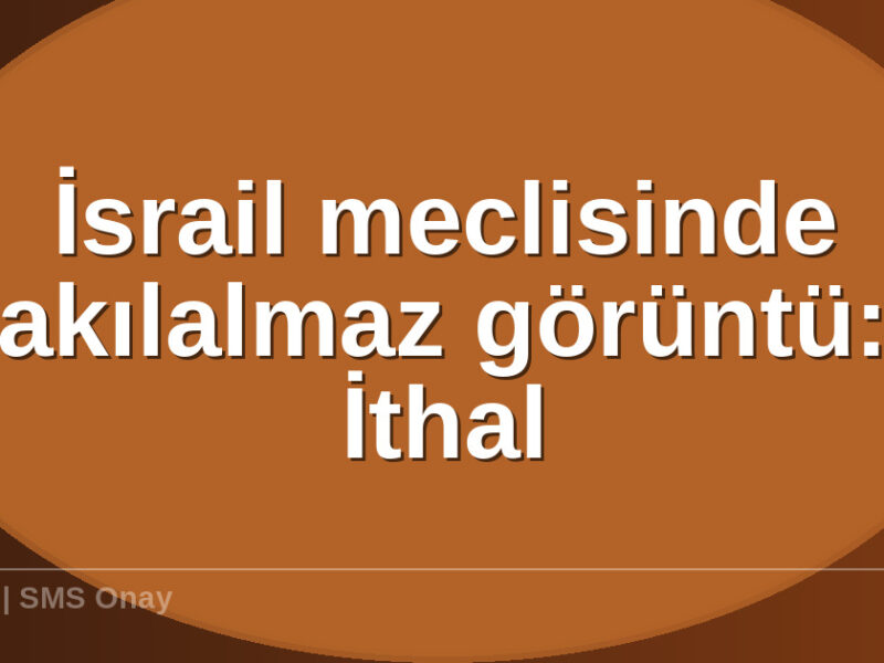 İsrail meclisinde akılalmaz - İsrail meclisinde akılalmaz görüntü: İthal